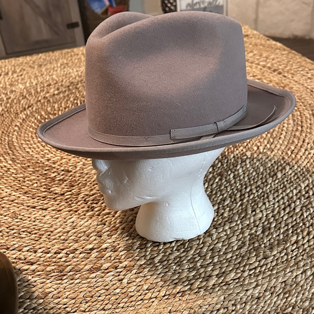 Stylish Gray wool Fedora Hat